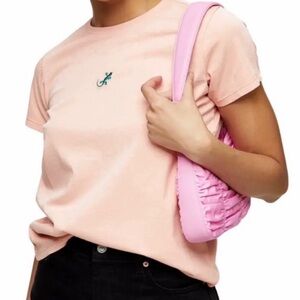 Topshop Gecko Lizard Orange Cotton Tee